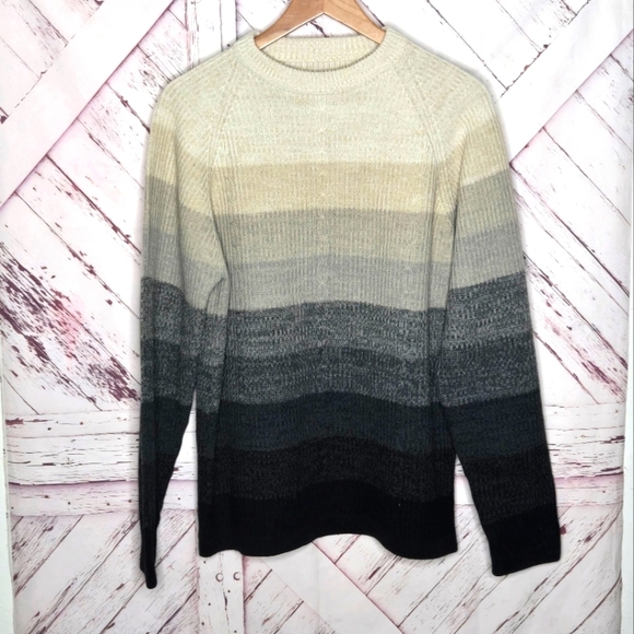 Neutral Color Striped Pullover Sweater - Picture 1 of 3